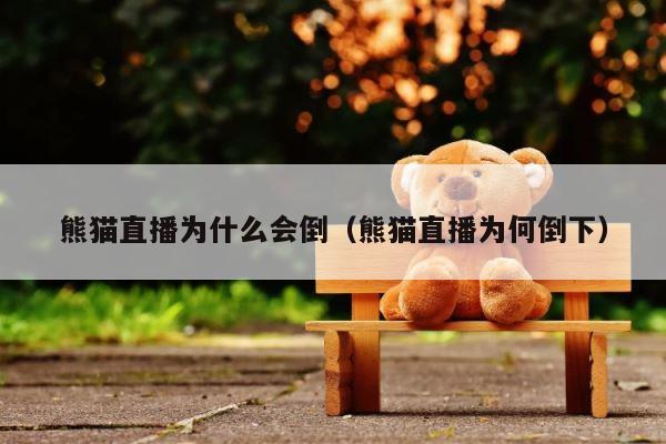 熊猫直播为什么会倒（熊猫直播为何倒下） 第1张