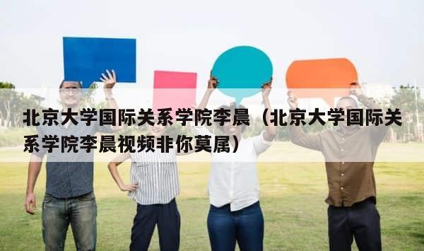 北京大学国际关系学院李晨（北京大学国际关系学院李晨视频非你莫属） 第1张