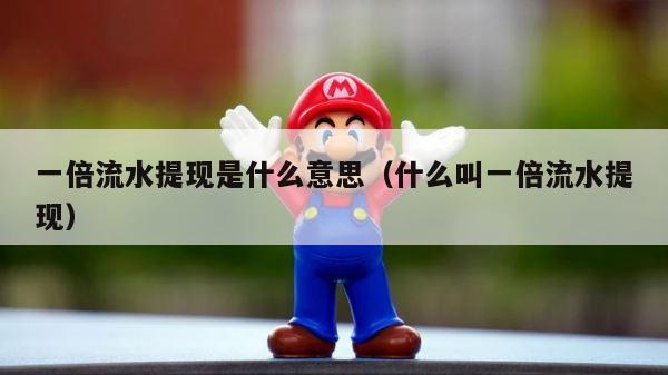 一倍流水提现是什么意思（什么叫一倍流水提现） 第1张