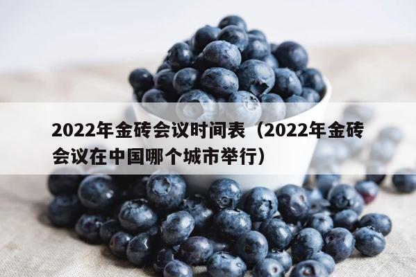 2022年金砖会议时间表（2022年金砖会议在中国哪个城市举行） 第1张
