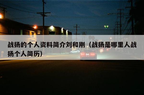 战扬的个人资料简介刘和刚（战扬是哪里人战扬个人简历） 第1张
