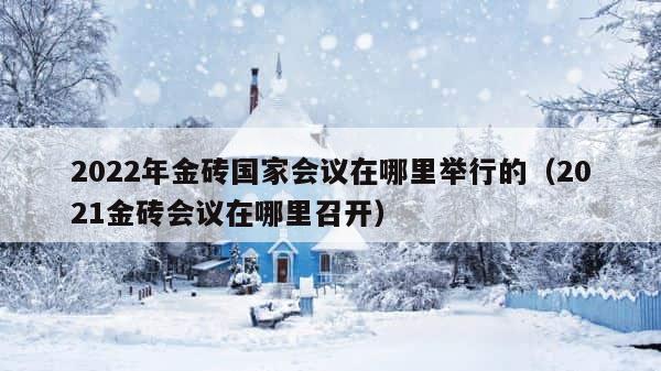 2022年金砖国家会议在哪里举行的（2021金砖会议在哪里召开） 第1张