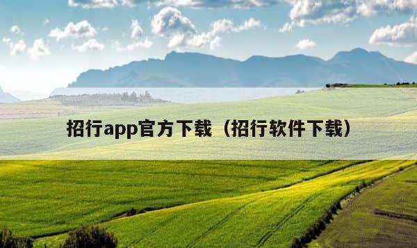 招行app官方下载（招行软件下载） 第1张