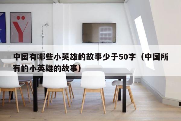 中国有哪些小英雄的故事少于50字（中国所有的小英雄的故事） 第1张