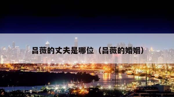 吕薇的丈夫是哪位（吕薇的婚姻） 第1张