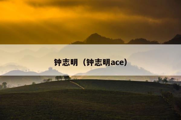 钟志明（钟志明ace） 第1张