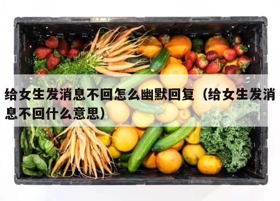 给女生发消息不回怎么幽默回复（给女生发消息不回什么意思） 第1张