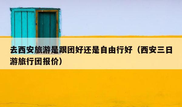 去西安旅游是跟团好还是自由行好（西安三日游旅行团报价） 第1张