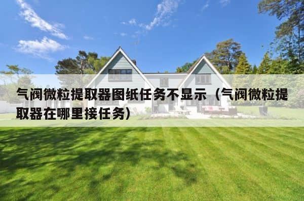 气阀微粒提取器图纸任务不显示（气阀微粒提取器在哪里接任务） 第1张