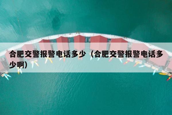 合肥交警报警电话多少（合肥交警报警电话多少啊） 第1张