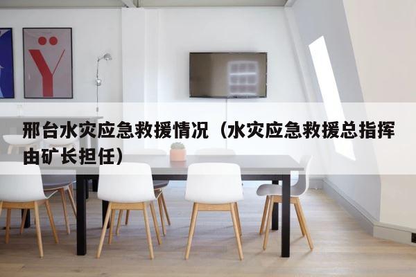 邢台水灾应急救援情况（水灾应急救援总指挥由矿长担任） 第1张