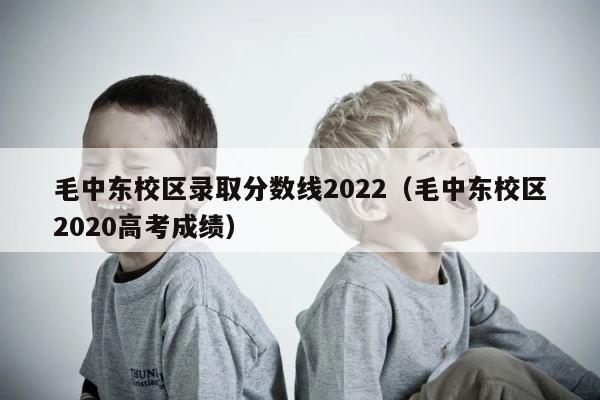 毛中东校区录取分数线2022（毛中东校区2020高考成绩） 第1张