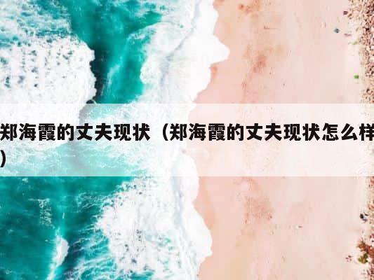 郑海霞的丈夫现状（郑海霞的丈夫现状怎么样） 第1张