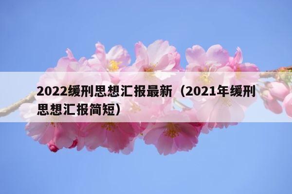 2022缓刑思想汇报最新（2021年缓刑思想汇报简短） 第1张