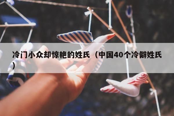 冷门小众却惊艳的姓氏（中国40个冷僻姓氏） 第1张