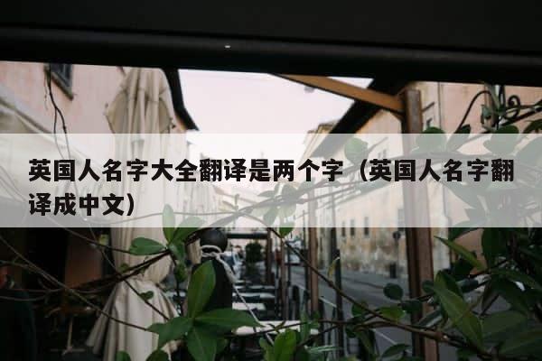 英国人名字大全翻译是两个字（英国人名字翻译成中文） 第1张