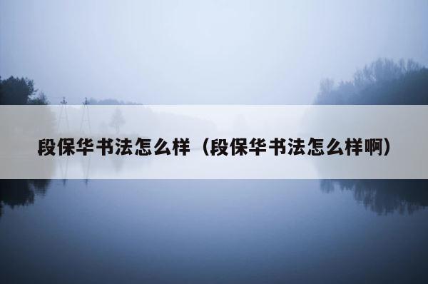 段保华书法怎么样（段保华书法怎么样啊） 第1张