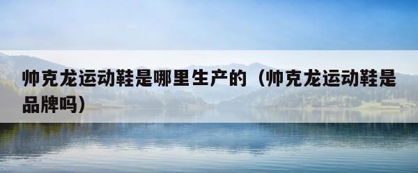 帅克龙运动鞋是哪里生产的（帅克龙运动鞋是品牌吗） 第1张