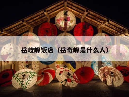 岳岐峰饭店（岳奇峰是什么人） 第1张