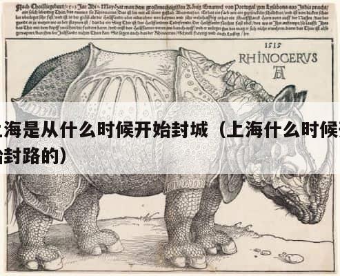 上海是从什么时候开始封城（上海什么时候开始封路的） 第1张