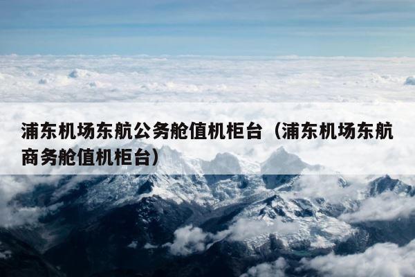 浦东机场东航公务舱值机柜台（浦东机场东航商务舱值机柜台） 第1张