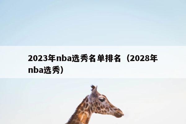 2023年nba选秀名单排名（2028年nba选秀） 第1张