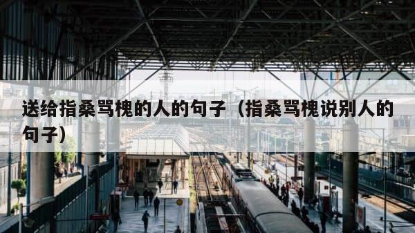 送给指桑骂槐的人的句子（指桑骂槐说别人的句子） 第1张