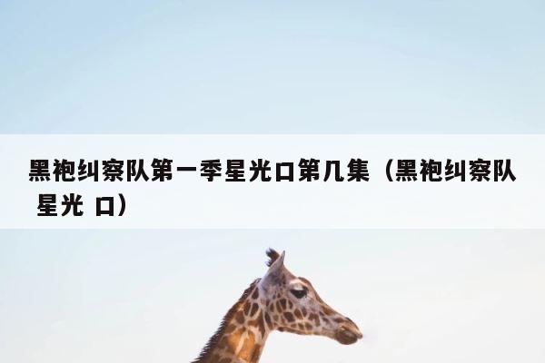 黑袍纠察队第一季星光口第几集（黑袍纠察队 星光 口） 第1张