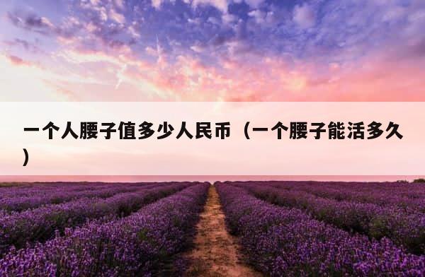 一个人腰子值多少人民币（一个腰子能活多久） 第1张