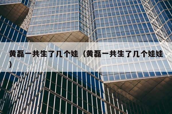 黄磊一共生了几个娃（黄磊一共生了几个娃娃） 第1张