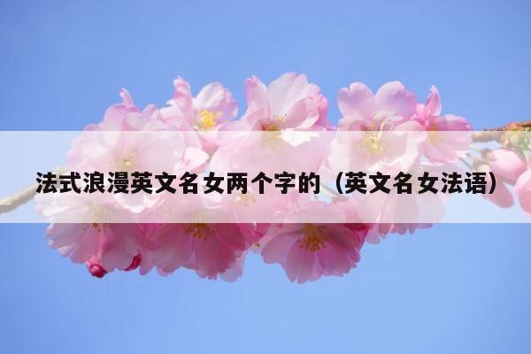 法式浪漫英文名女两个字的（英文名女法语） 第1张