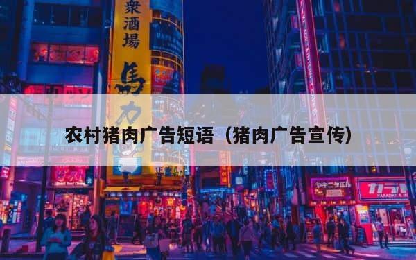 农村猪肉广告短语（猪肉广告宣传） 第1张