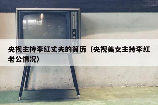 央视主持李红丈夫的简历（央视美女主持李红老公情况） 第1张