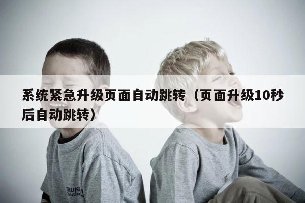 系统紧急升级页面自动跳转（页面升级10秒后自动跳转） 第1张