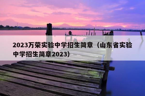 2023万荣实验中学招生简章（山东省实验中学招生简章2023） 第1张