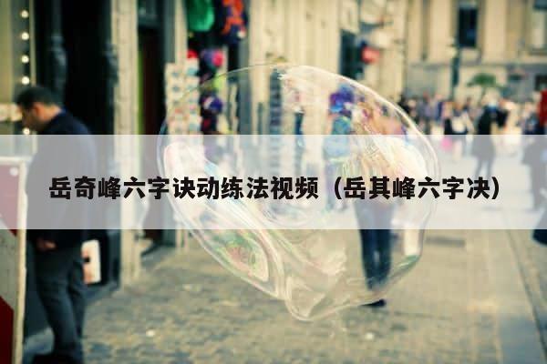 岳奇峰六字诀动练法视频（岳其峰六字决） 第1张