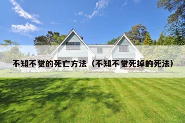 不知不觉的死亡方法（不知不觉死掉的死法） 第1张