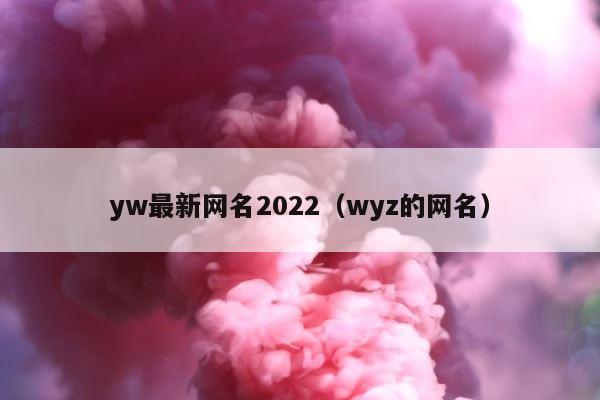 yw最新网名2022（wyz的网名） 第1张