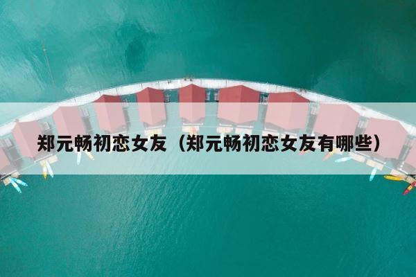 郑元畅初恋女友（郑元畅初恋女友有哪些） 第1张
