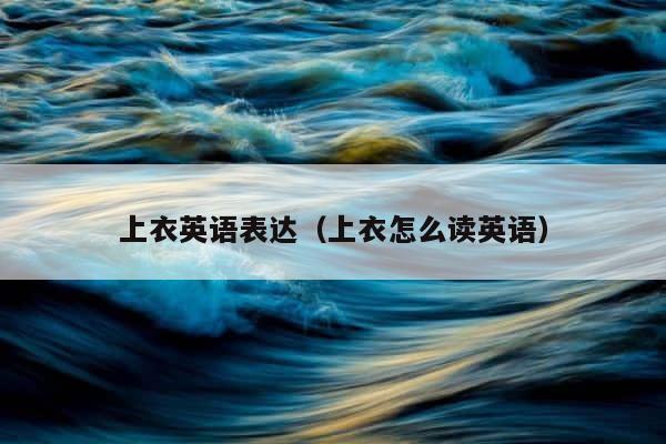 上衣英语表达（上衣怎么读英语） 第1张
