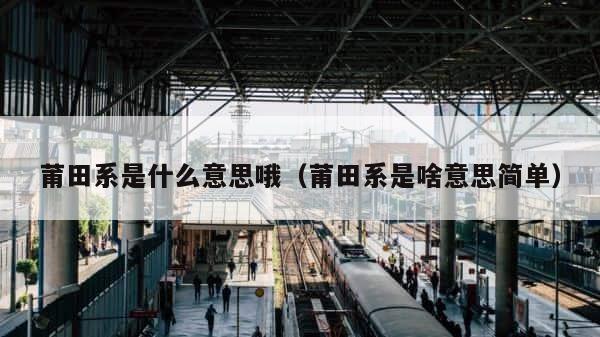 莆田系是什么意思哦（莆田系是啥意思简单） 第1张