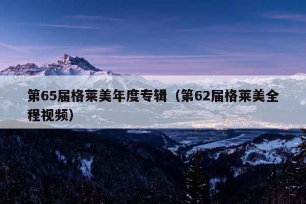 第65届格莱美年度专辑（第62届格莱美全程视频） 第1张