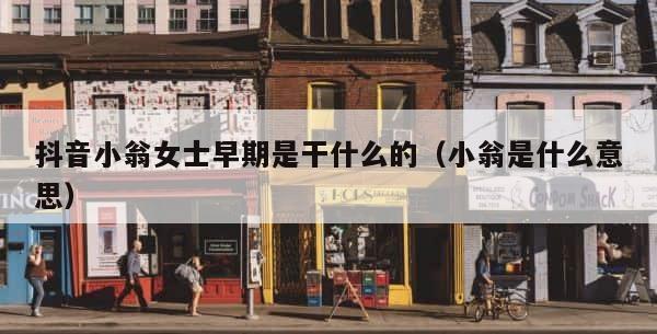 抖音小翁女士早期是干什么的（小翁是什么意思） 第1张