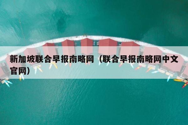 新加坡联合早报南略网（联合早报南略网中文官网） 第1张