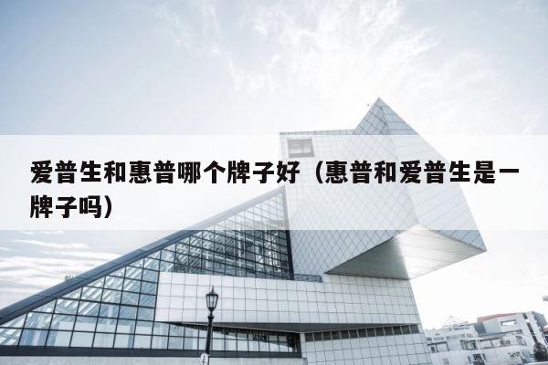 爱普生和惠普哪个牌子好（惠普和爱普生是一牌子吗） 第1张