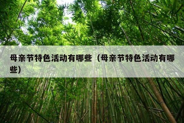 母亲节特色活动有哪些（母亲节特色活动有哪些） 第1张