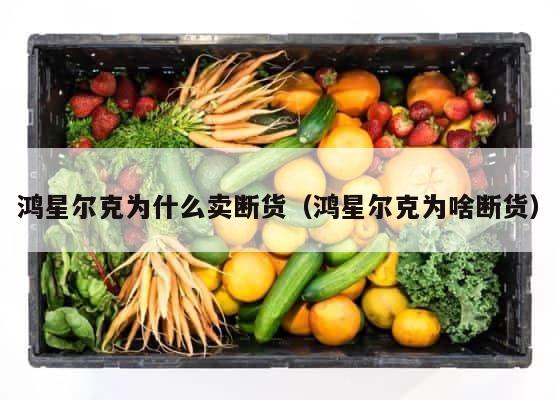 鸿星尔克为什么卖断货（鸿星尔克为啥断货） 第1张