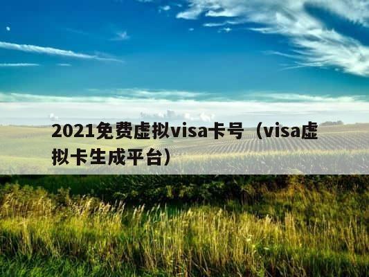 2021免费虚拟visa卡号（visa虚拟卡生成平台） 第1张
