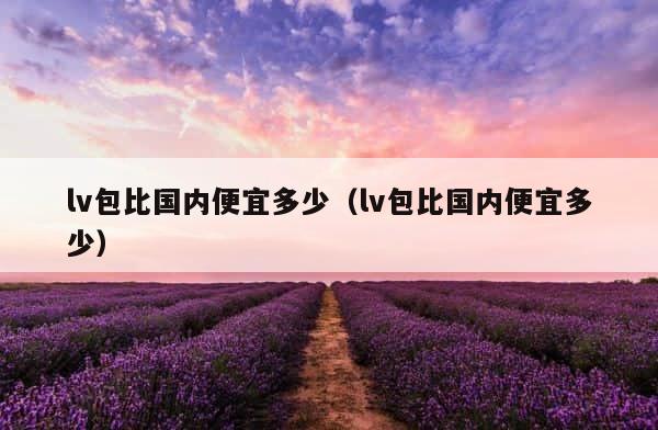 lv包比国内便宜多少（lv包比国内便宜多少） 第1张