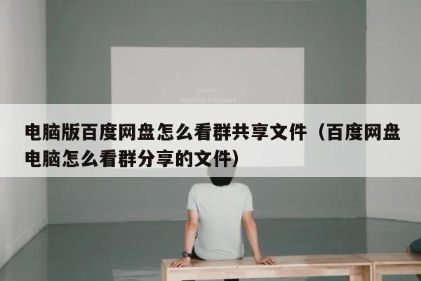 电脑版百度网盘怎么看群共享文件（百度网盘电脑怎么看群分享的文件） 第1张